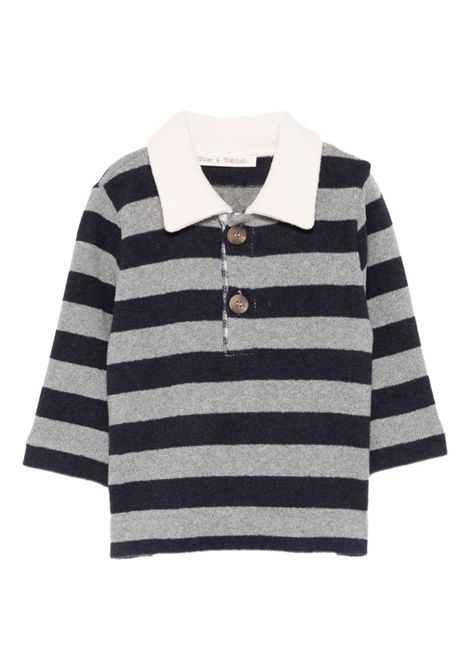 Polo a righe ZHOE & TOBIAH KIDS | KKT21MK197 BLU/GRIGIO